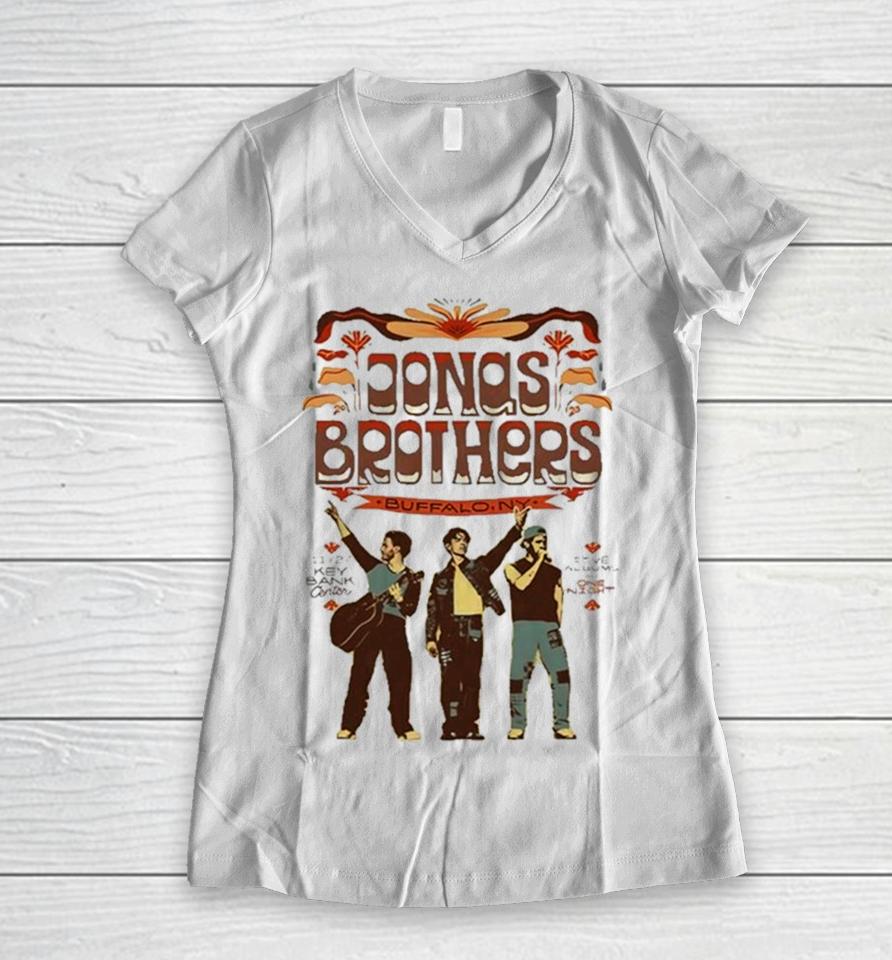 Jonas Brothers Keybank Center Buffalo Ny Nov 27 2023 Women V-Neck T-Shirt