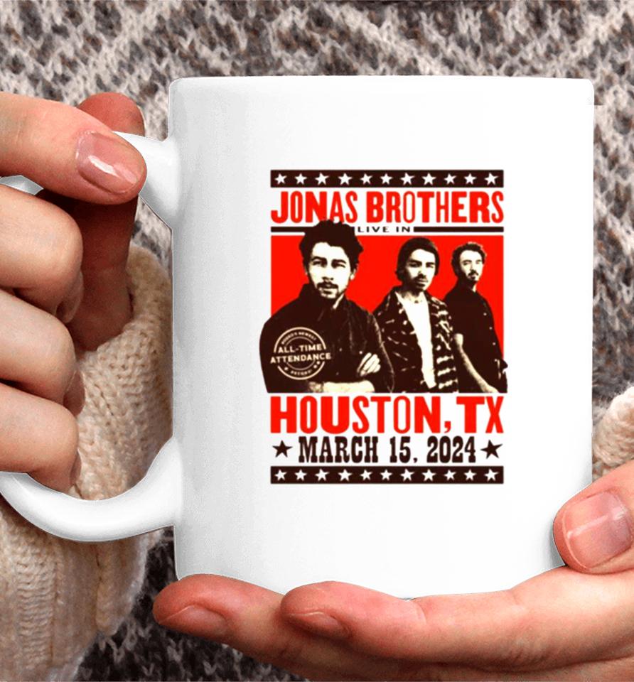Jonasbrothers Live In Houston Rodeo March 15 2024 Coffee Mug
