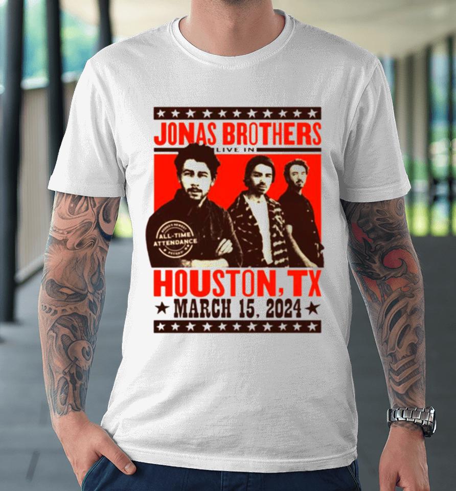 Jonasbrothers Live In Houston Rodeo March 15 2024 Premium T-Shirt
