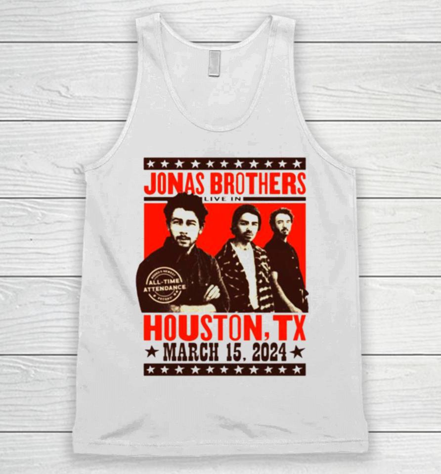 Jonasbrothers Live In Houston Rodeo March 15 2024 Unisex Tank Top