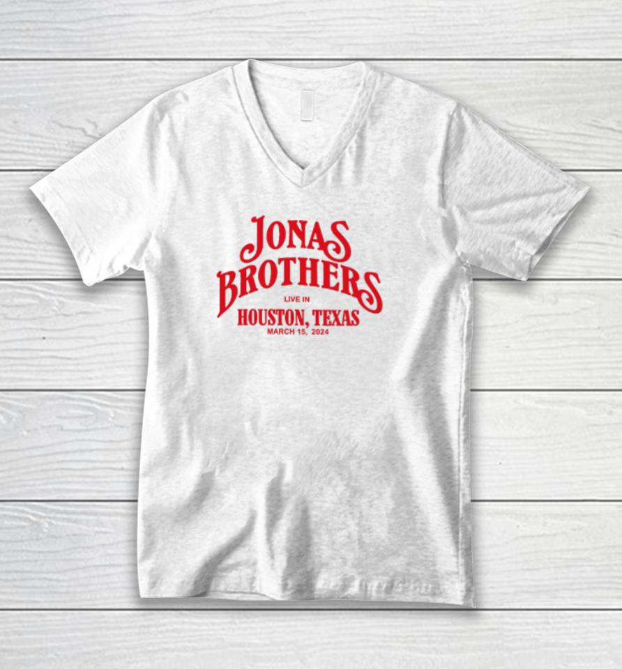 Jonasbrothers Merch Houston Rodeo Texas State Unisex V-Neck T-Shirt