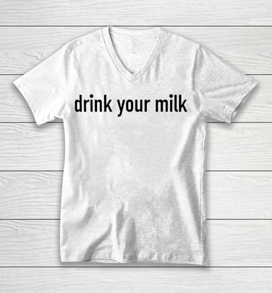 Jonathan Bailey Drink Your Milk Unisex V-Neck T-Shirt