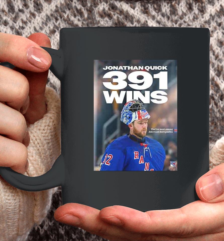 Jonathan Quick 391 Wins With New York Rangers Nhl 2024 Coffee Mug