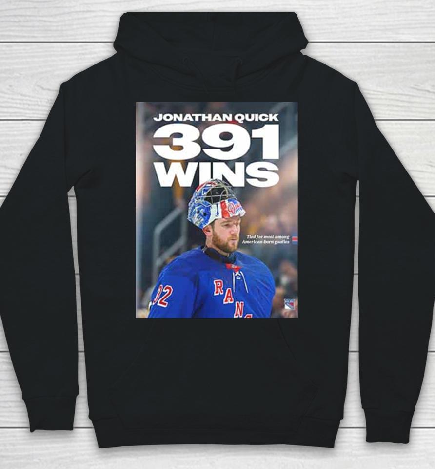 Jonathan Quick 391 Wins With New York Rangers Nhl 2024 Hoodie