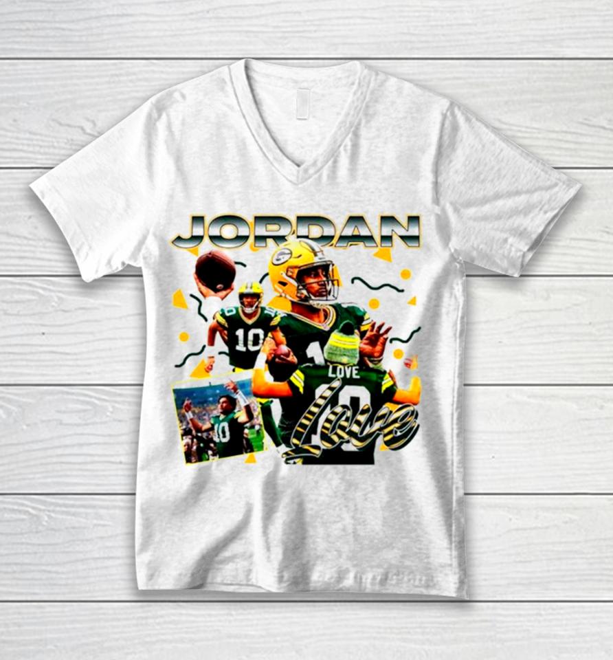 Jordan Love Green Bay Football Unisex V-Neck T-Shirt