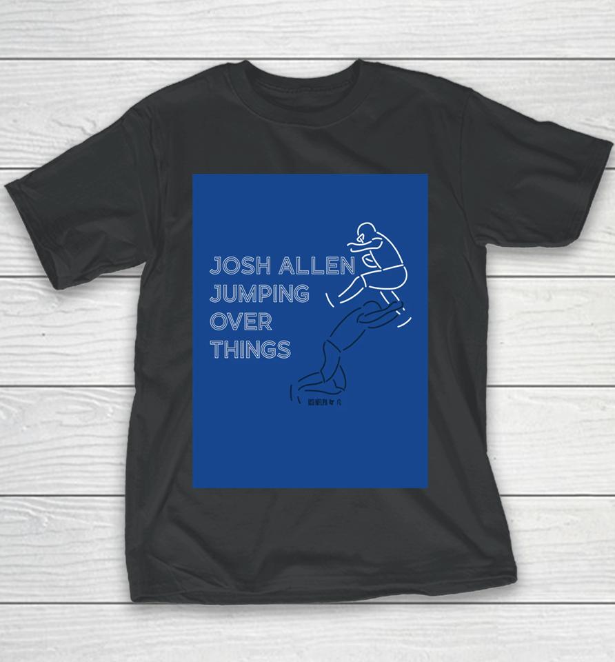 Josh Allen Neon Hurdle Art Print – Nflpa – Breakingt Youth T-Shirt
