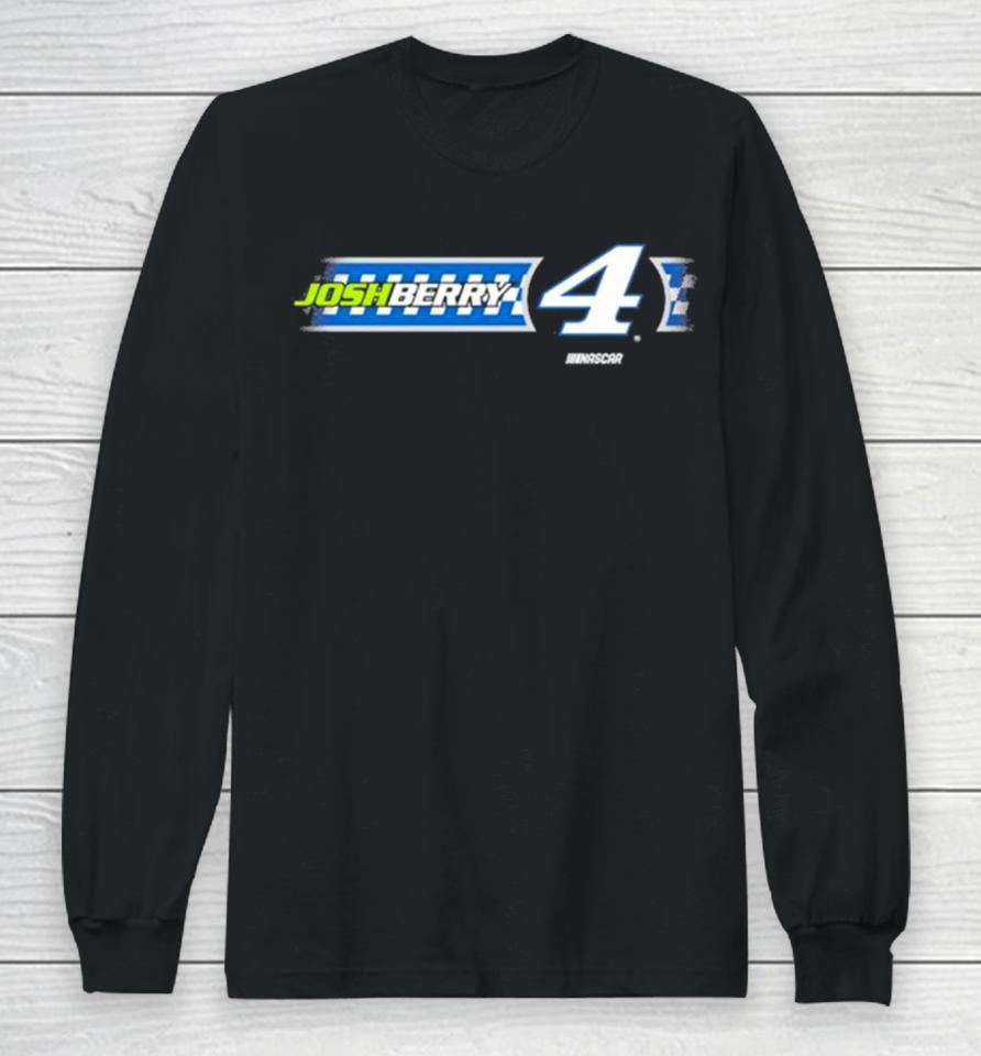 Josh Berry Nascar Stewart Haas Racing Team Collection Heather Charcoal Lifestyle Long Sleeve T-Shirt
