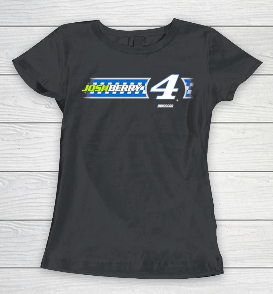 Josh Berry Nascar Stewart Haas Racing Team Collection Heather Charcoal Lifestyle Women T-Shirt