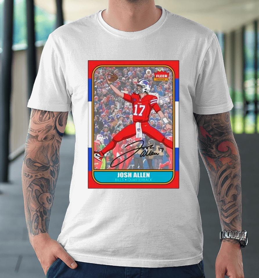 Josh Rookie Buffalo Bills Quarterback Card Premium T-Shirt