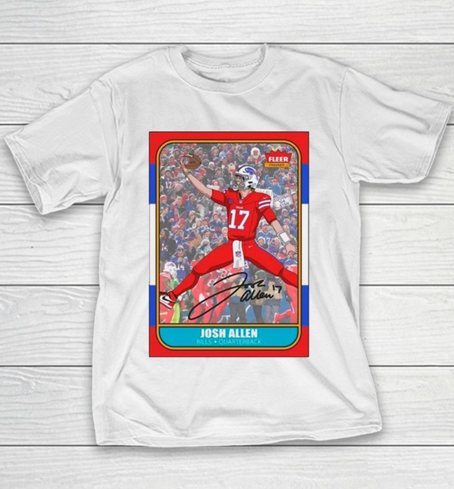 Josh Rookie Buffalo Bills Quarterback Card Youth T-Shirt