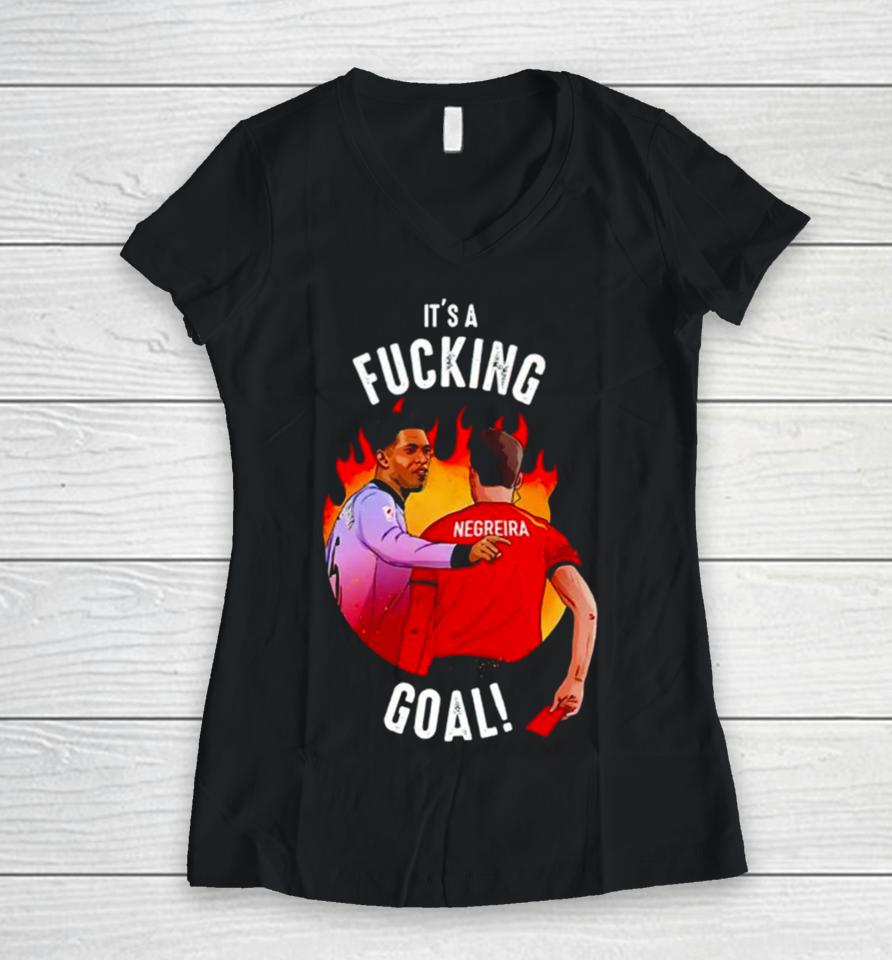 Jude Bellingham It’s A Fucking Goal Women V-Neck T-Shirt