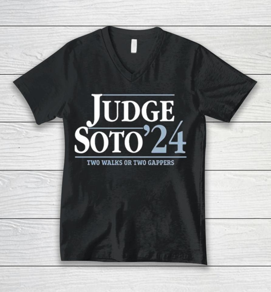 Judge Soto ’24 Two Walks Or Two Gappers Unisex V-Neck T-Shirt