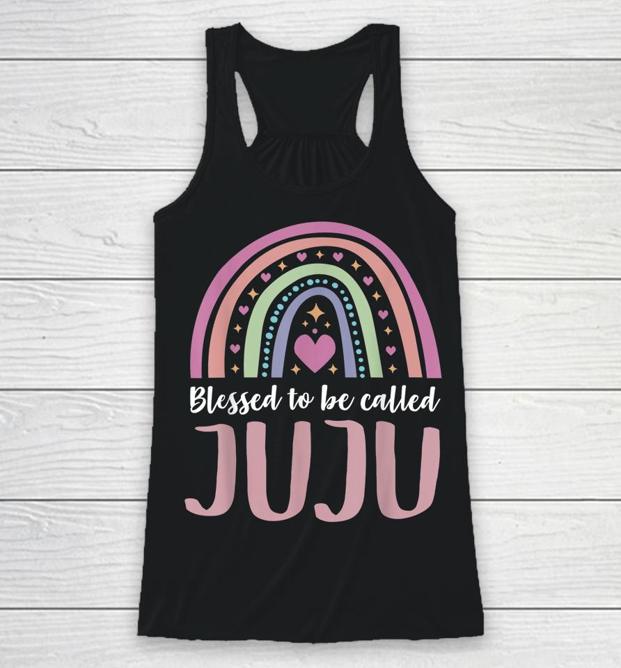 Juju Tee Shirt For Grandma Women Mothers Day Blessed Juju Racerback Tank