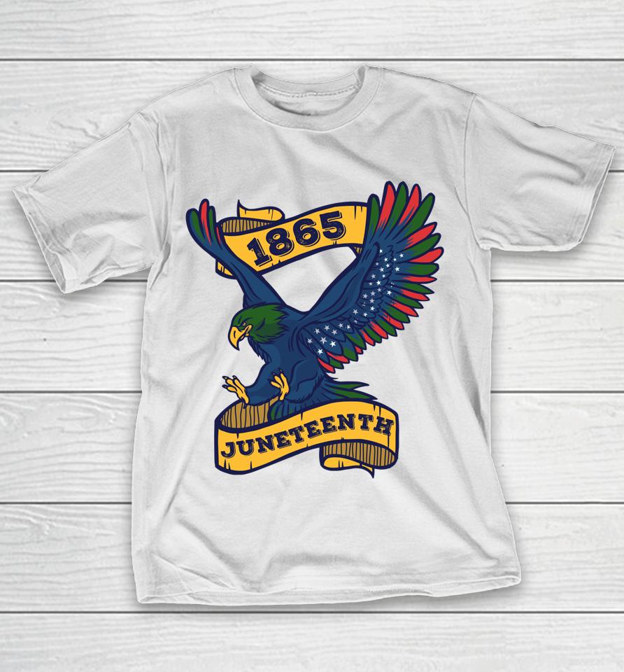 Juneteenth 1865 Black Free-Ish Eagle African American Flag T-Shirt