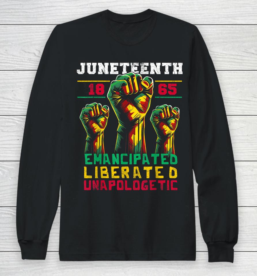 Juneteenth 1865 Black History African American Freedom Long Sleeve T-Shirt