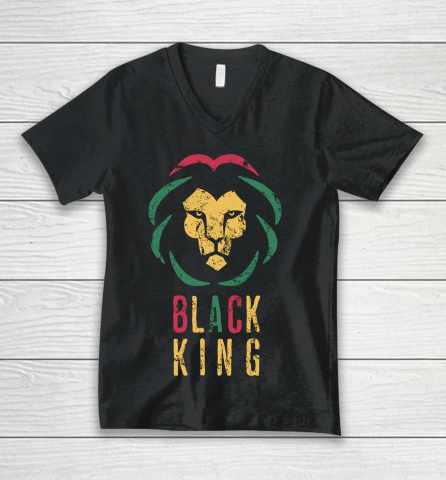Juneteenth 1865 Black History Proud Black King Unisex V-Neck T-Shirt
