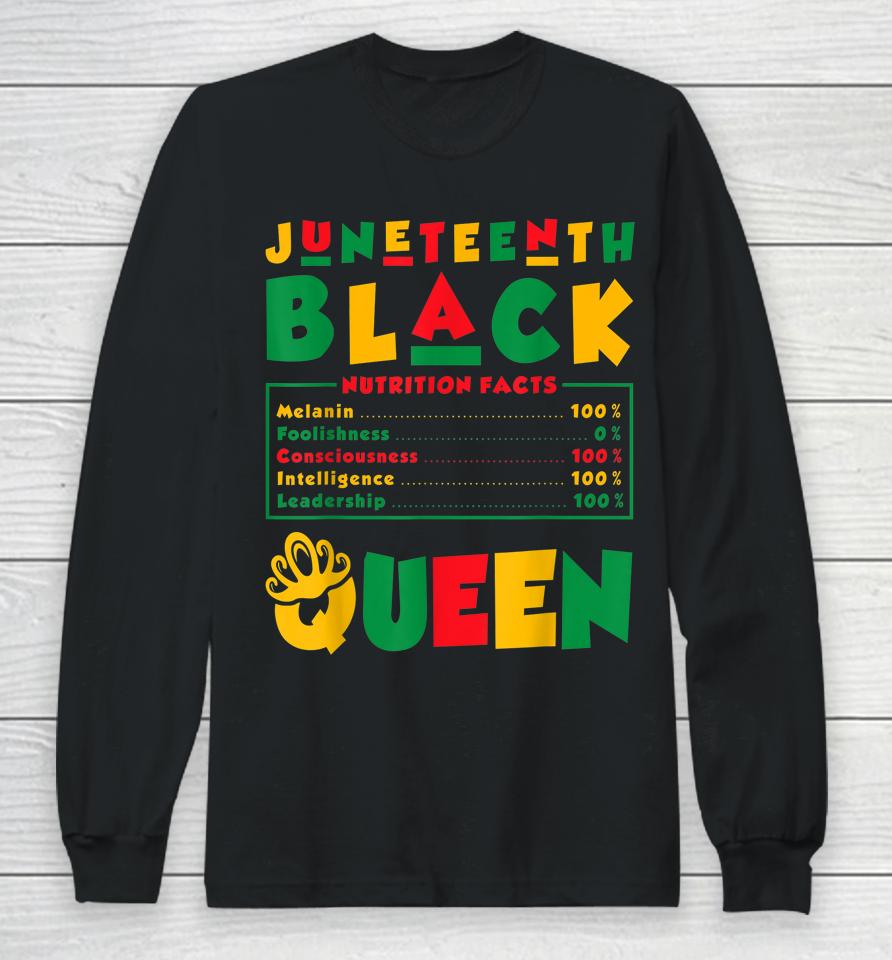 Juneteenth Black Queen Melanin Juneteenth Long Sleeve T-Shirt