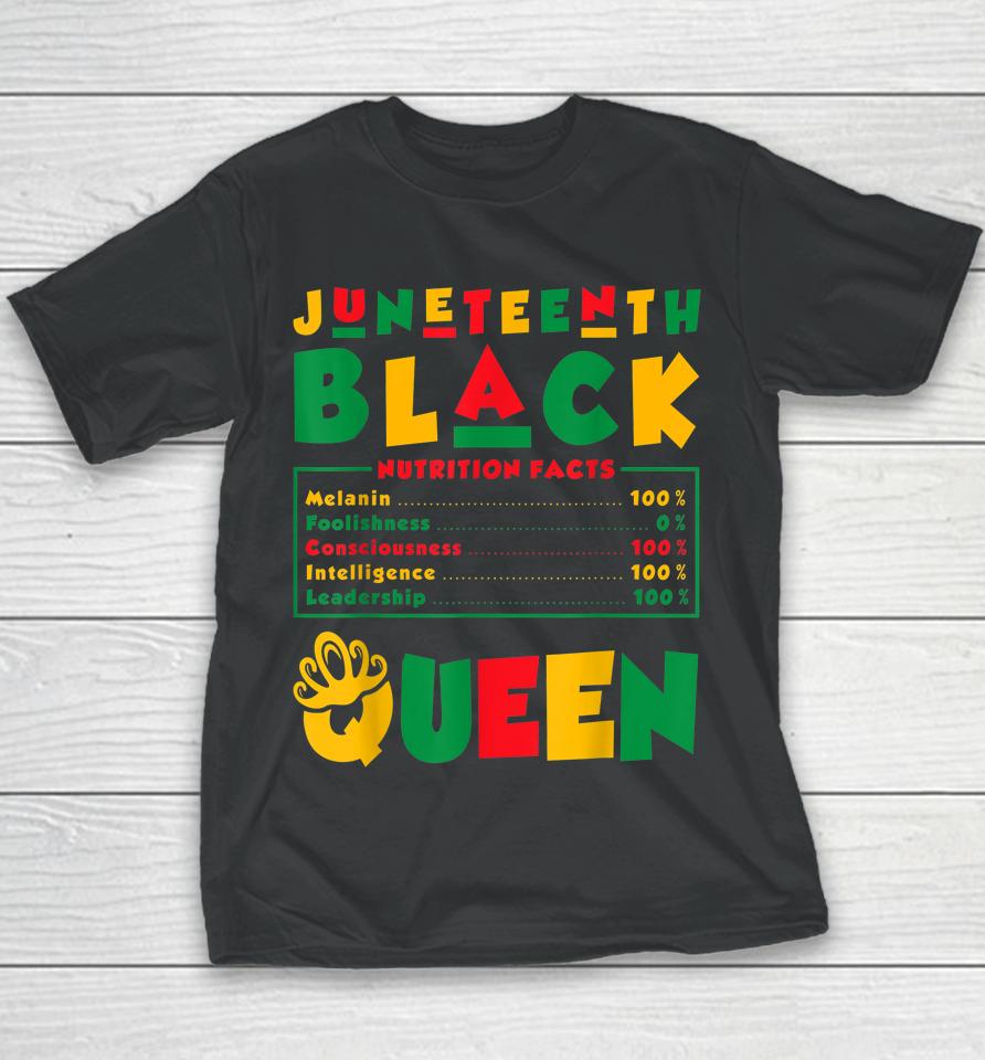 Juneteenth Black Queen Melanin Juneteenth Youth T-Shirt