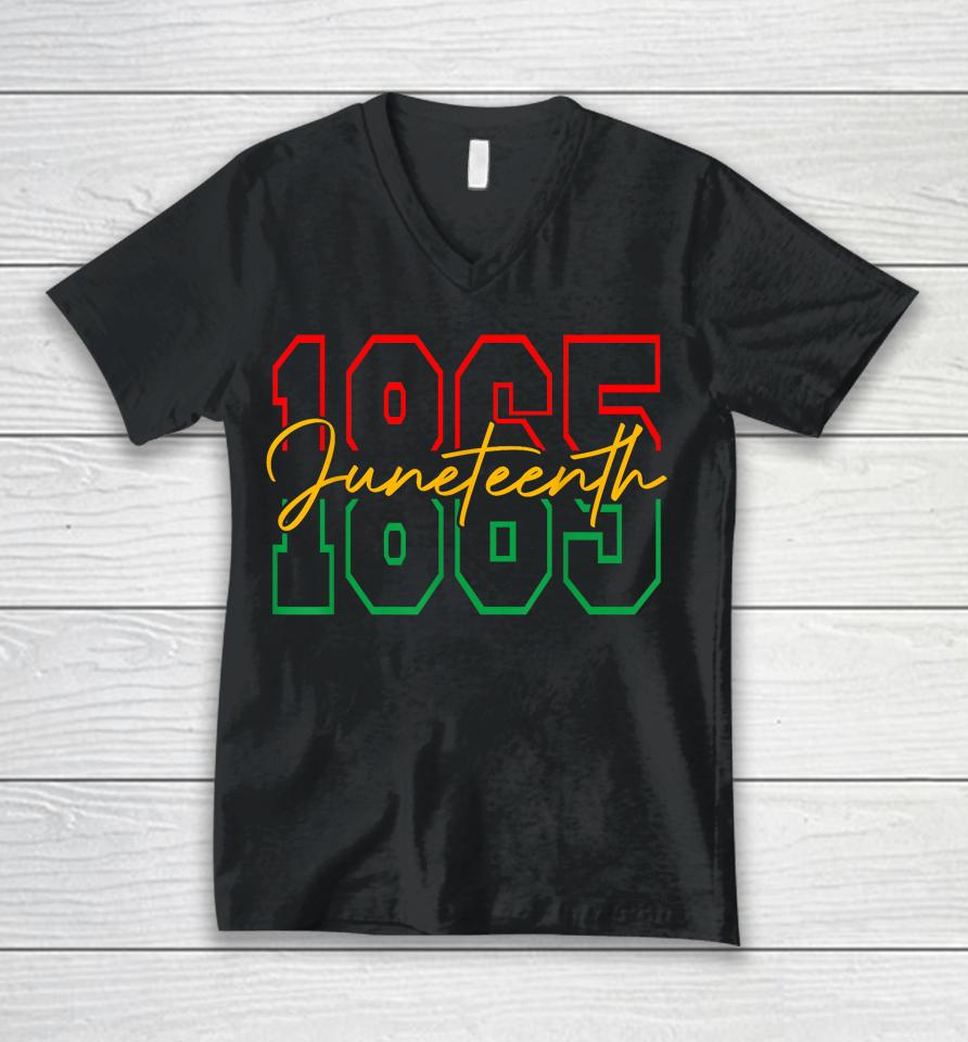 Juneteenth Celebrate Black Freedom 1865 History Month Unisex V-Neck T-Shirt