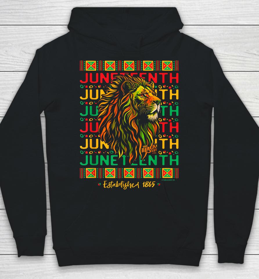 Juneteenth Lion Freedom Day 1865 Celebrate Black History Hoodie