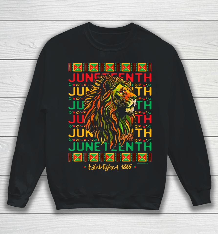 Juneteenth Lion Freedom Day 1865 Celebrate Black History Sweatshirt