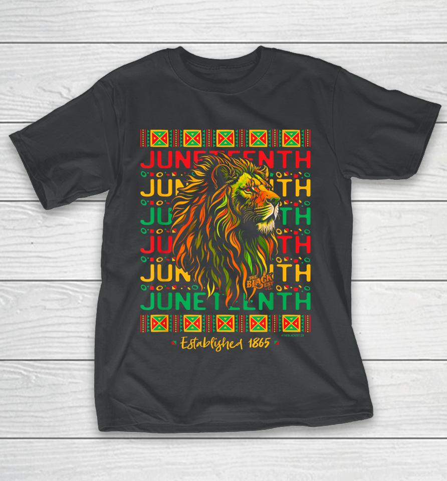 Juneteenth Lion Freedom Day 1865 Celebrate Black History T-Shirt