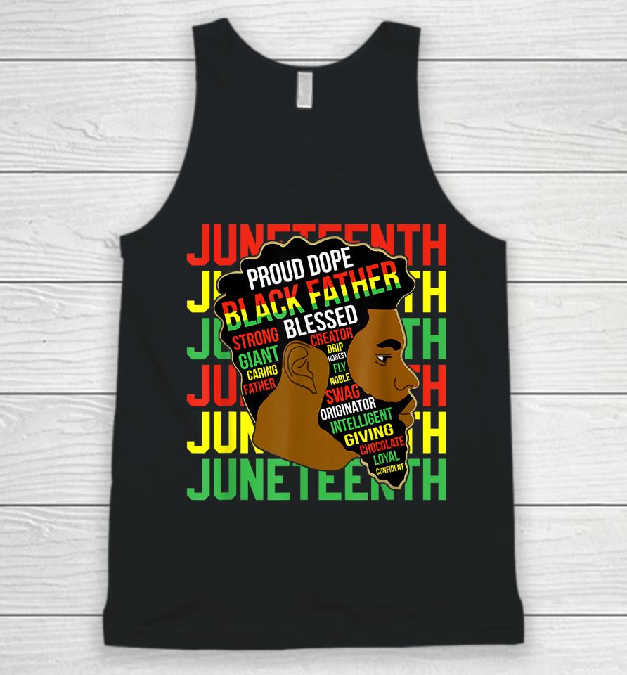 Juneteenth Proud Black Men Fathers Day Black History African Unisex Tank Top