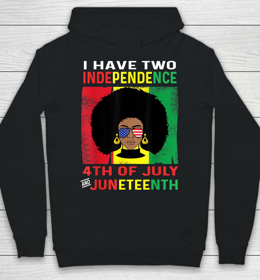 Juneteenth Queen Independence Black African Women 4Th July Hoodie