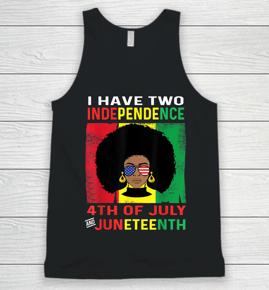Juneteenth Queen Independence Black African Women 4Th July Unisex Tank Top