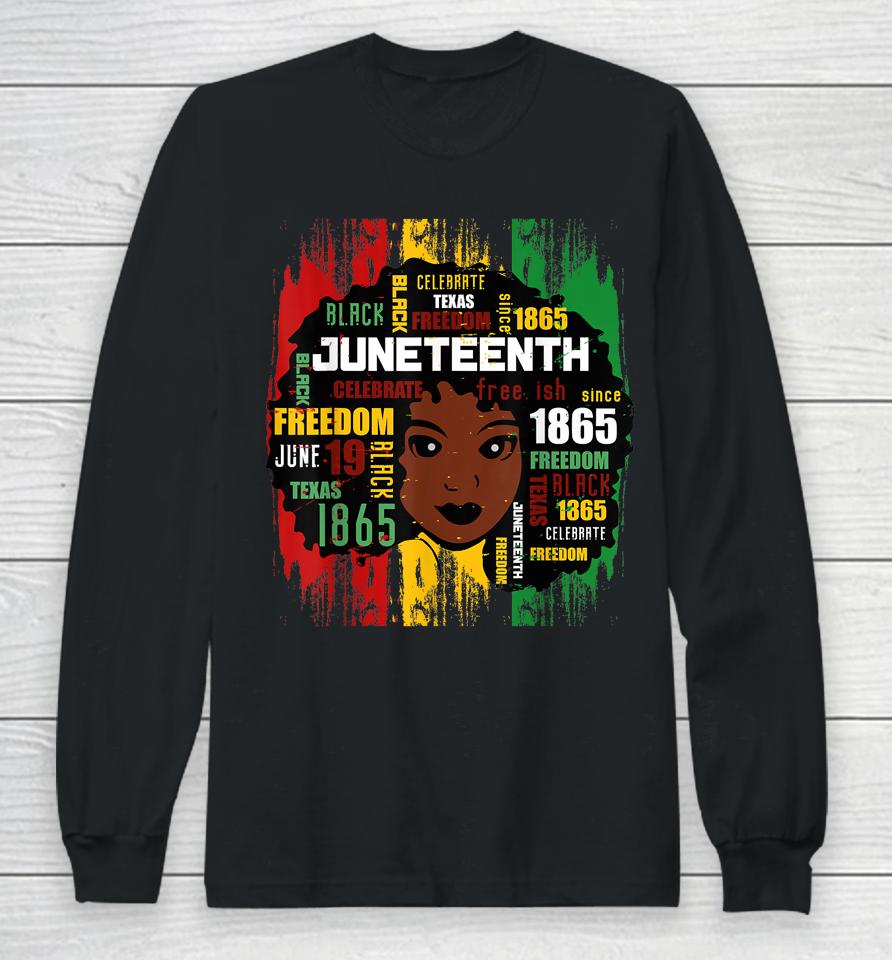Juneteenth T Shirt Women Juneteenth  African American Long Sleeve T-Shirt