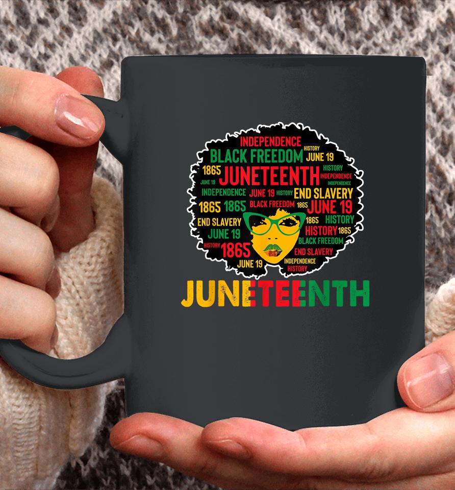 Juneteenth Women Queen African American Black Afro Coffee Mug