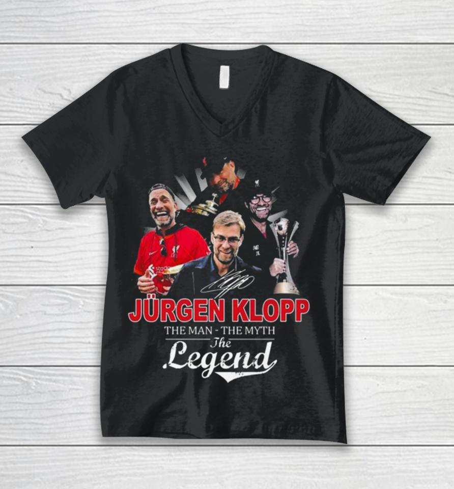 Jurgen Klopp Tha Man The Myth The Legend Unisex V-Neck T-Shirt