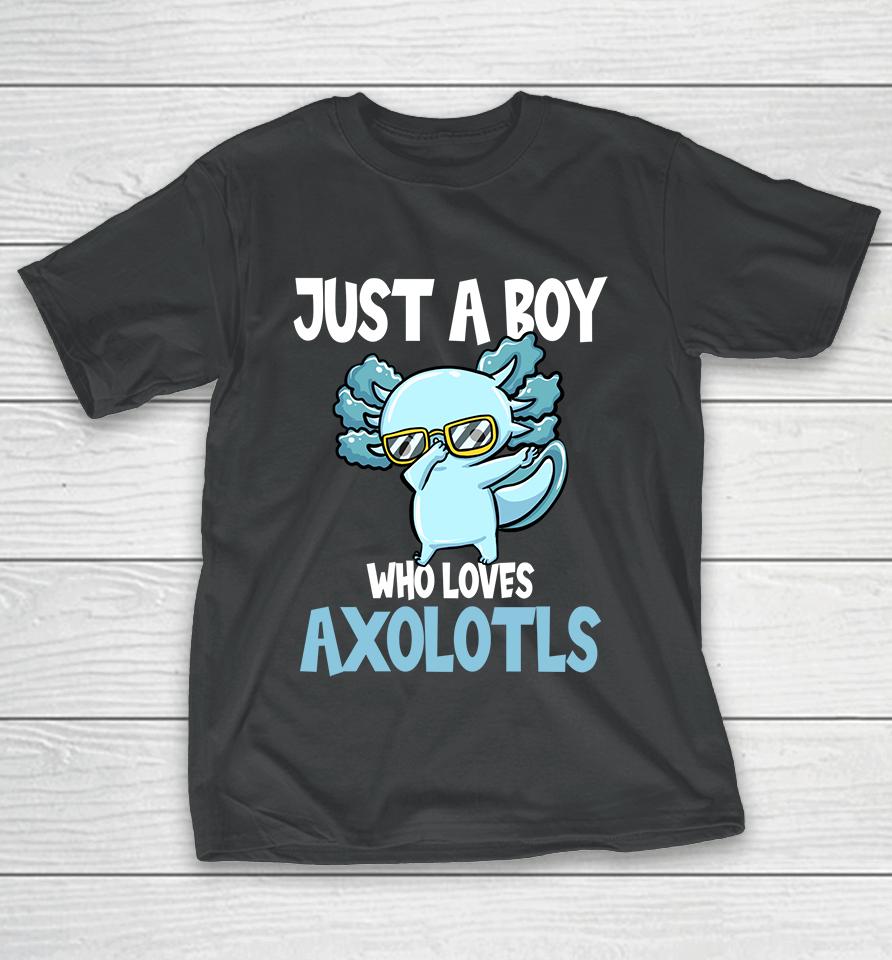 Just A Boy Who Loves Axolotls T-Shirt