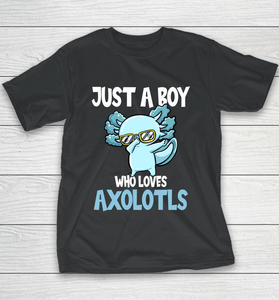 Just A Boy Who Loves Axolotls Youth T-Shirt