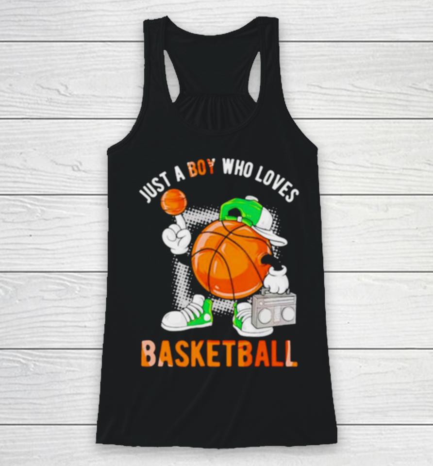 Just A Boy Who Loves Basketball Classic Racerback Tank
