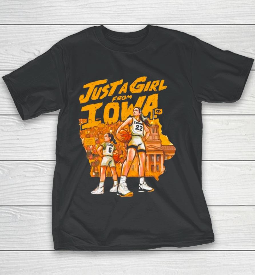 Just A Girl From Iowa Women Basketball Ncaa 2024 Youth T-Shirt