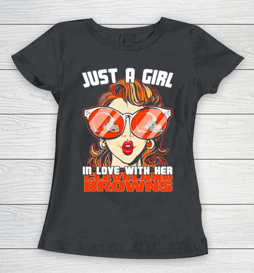 Just A Girl In Love With Her Cleveland Browns Women T-Shirt