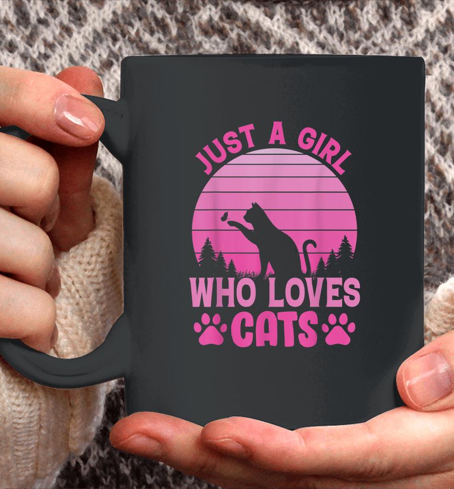 Just A Girl Who Loves Cats For Lovers Cat Kitty Coffee Mug