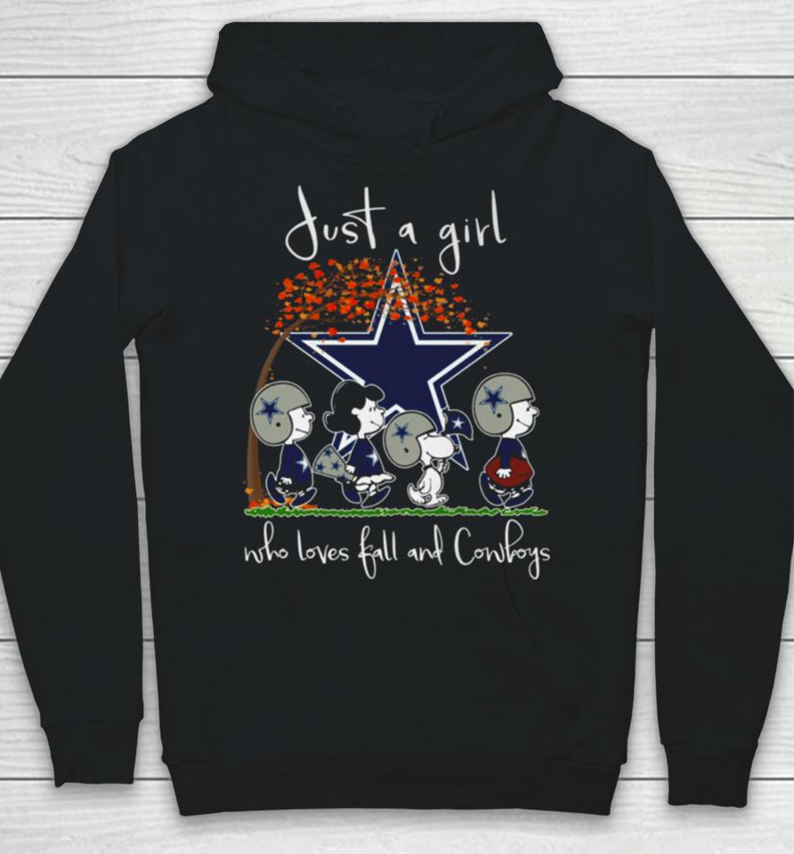 Just A Girl Who Loves Fall And Cowboys Hoodie