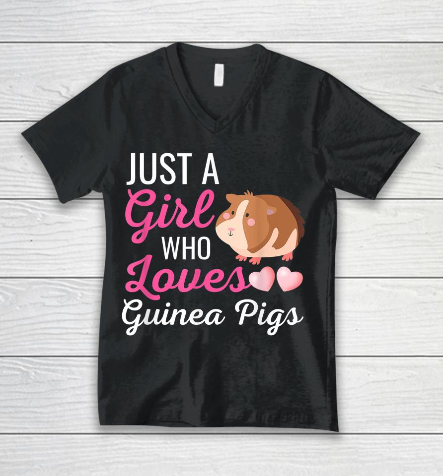 Just A Girl Who Loves Guinea Pigs Unisex V-Neck T-Shirt