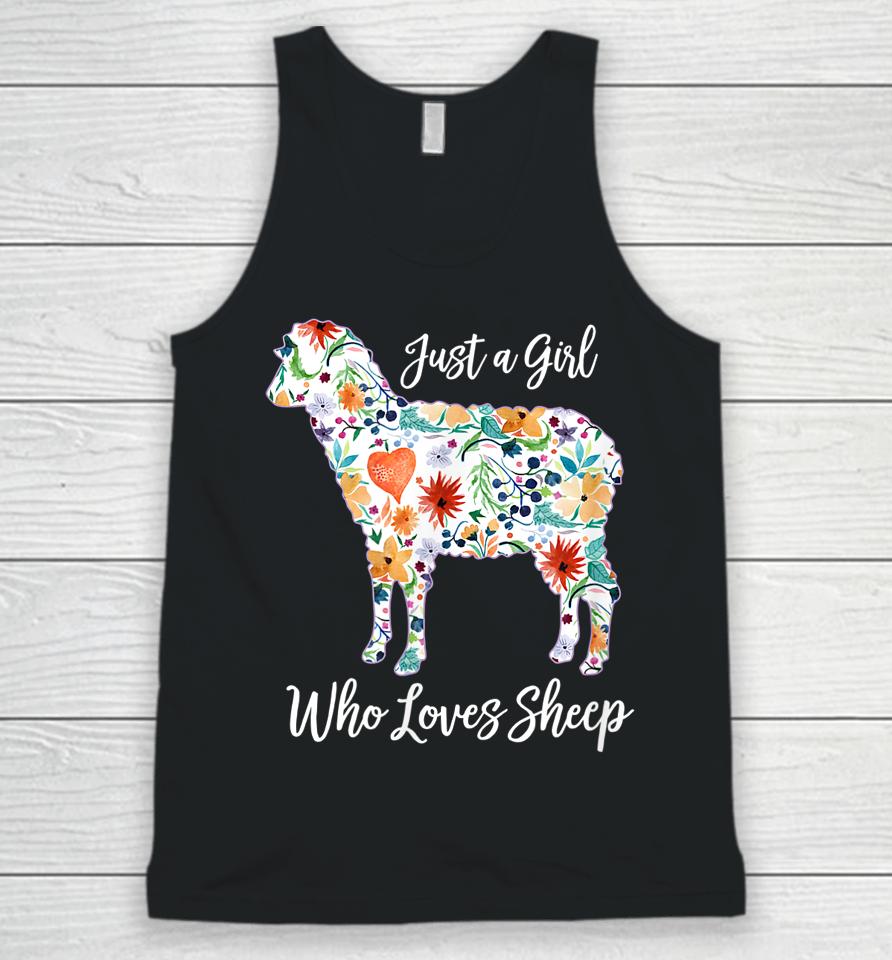 Just A Girl Who Loves Sheep Unisex Tank Top
