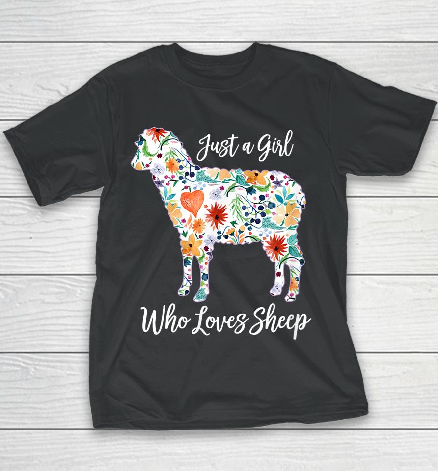 Just A Girl Who Loves Sheep Youth T-Shirt