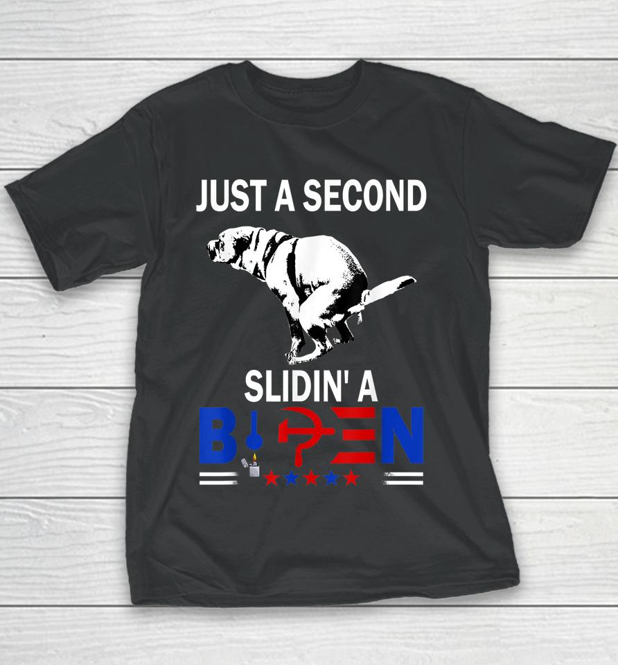 Just A Second Sliding' A Biden Youth T-Shirt