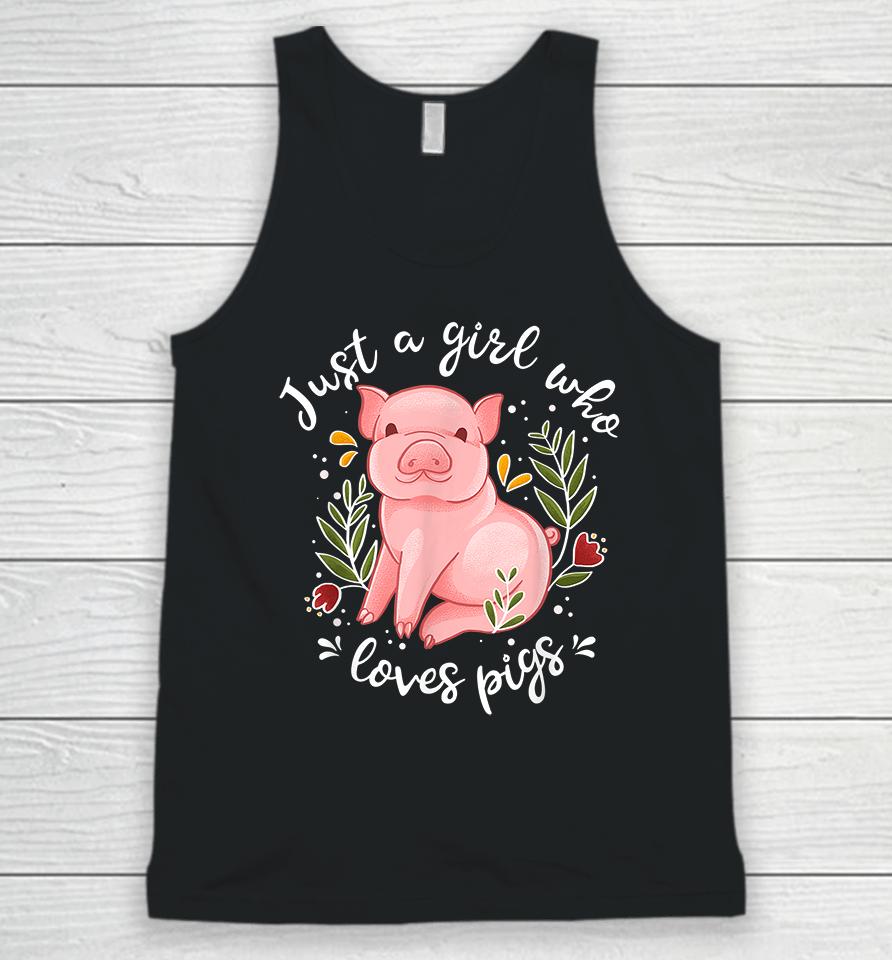 Just Girl Who Loves Pigs Unisex Tank Top