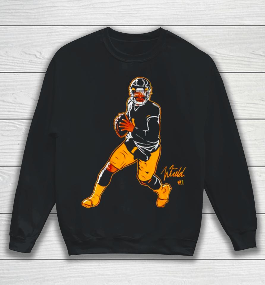 Justin Fields Pittsburgh Football Superstar Pose Sweatshirt