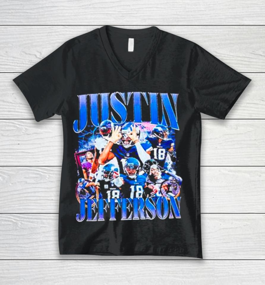 Justin Jefferson Nfl Minnesota Vikings Unisex V-Neck T-Shirt