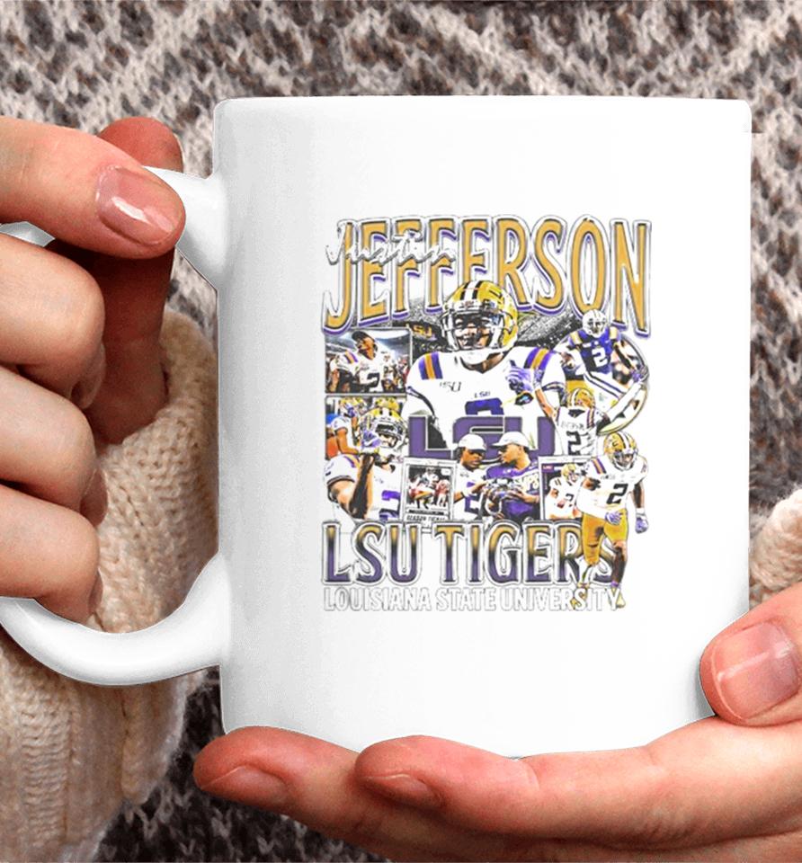 Justin Jefferson Player Lsu Tigers Football Vintage 2023 Coffee Mug