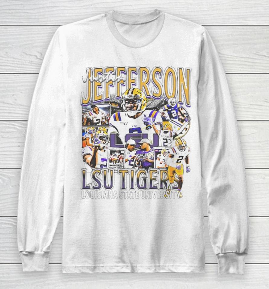 Justin Jefferson Player Lsu Tigers Football Vintage 2023 Long Sleeve T-Shirt
