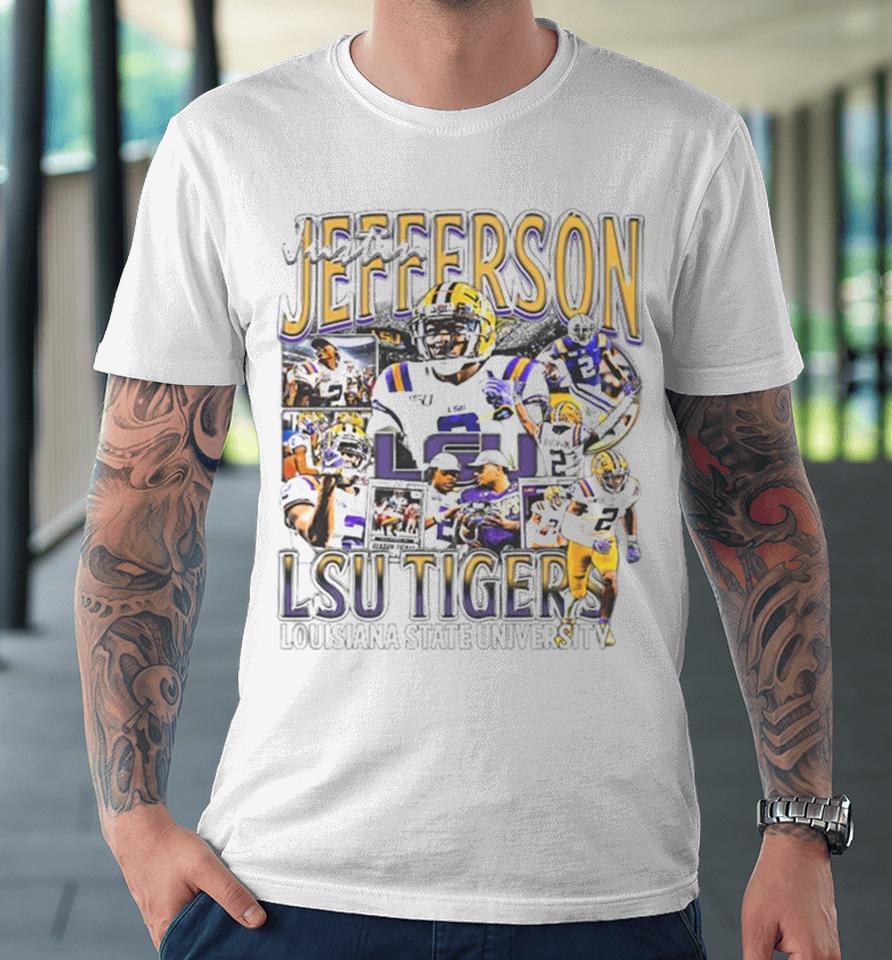 Justin Jefferson Player Lsu Tigers Football Vintage 2023 Premium T-Shirt