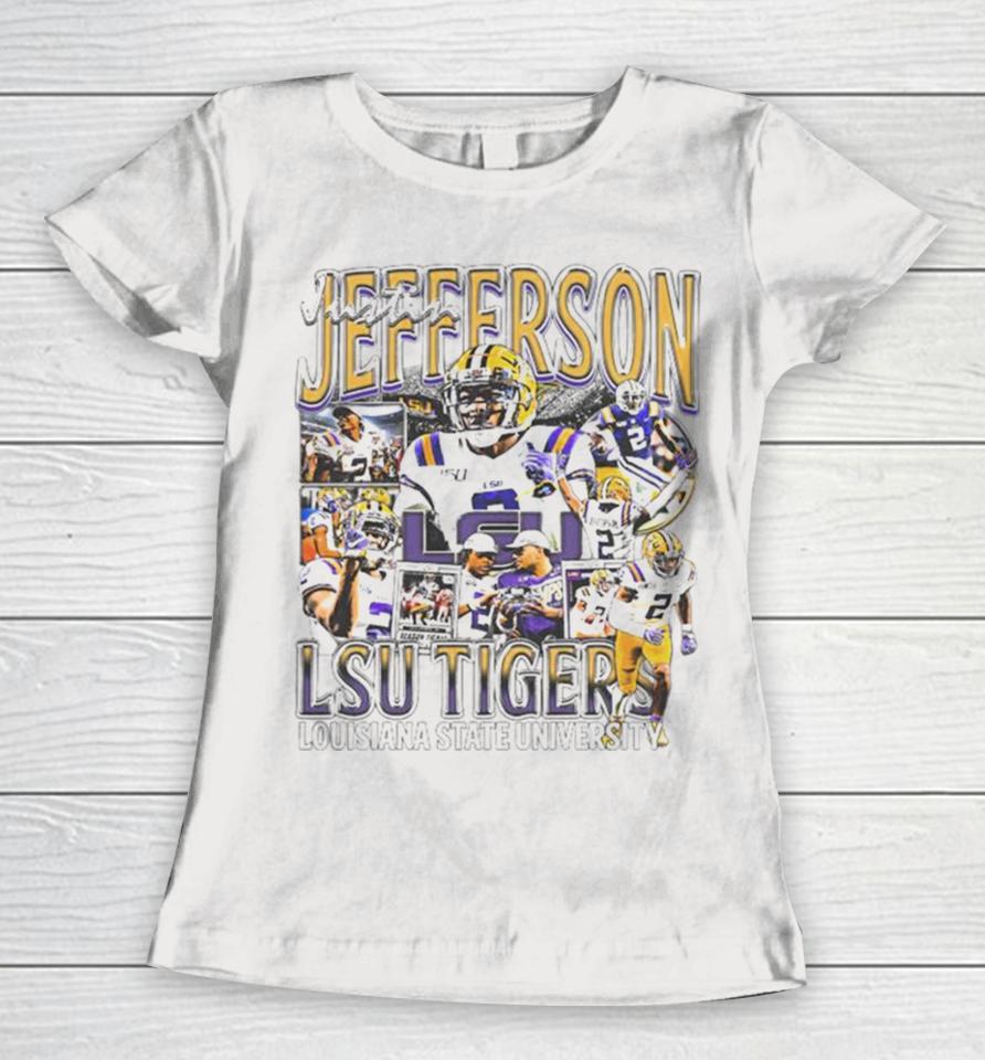 Justin Jefferson Player Lsu Tigers Football Vintage 2023 Women T-Shirt